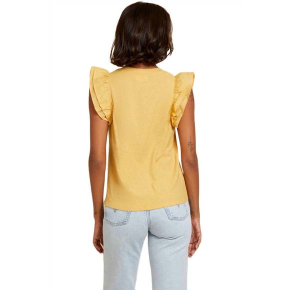 NEW NATION LTD rylan ruffle tank in daisy - Picture 3 of 3